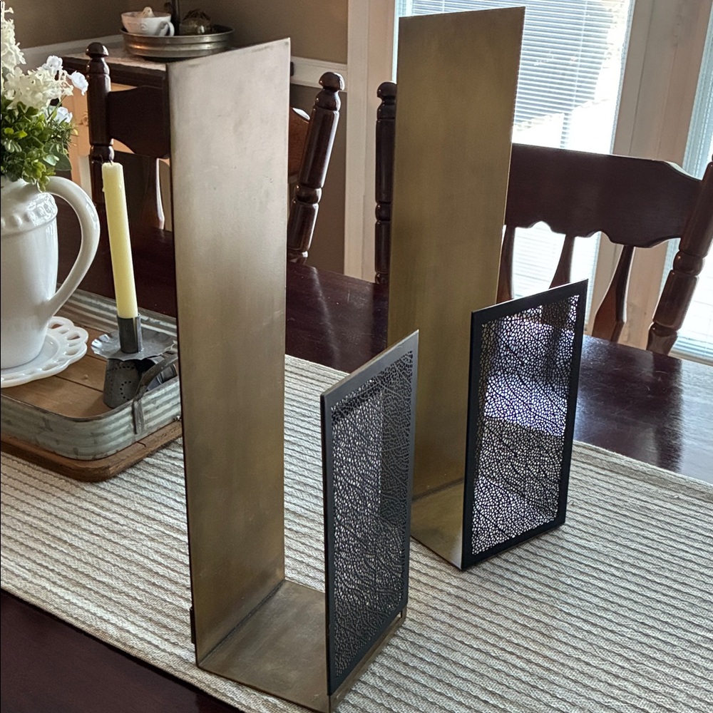 Crate&Barrel Gold and Black Lanterns